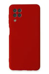 Mey İthalat®  Samsung Galaxy A22 Kılıf Nano içi Kadife Silikon - Kırmızı