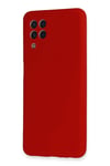 Mey İthalat®  Samsung Galaxy A22 Kılıf Nano içi Kadife Silikon - Kırmızı