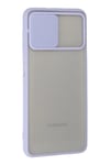 Mey İthalat®  Samsung Galaxy A22 Kılıf Palm Buzlu Kamera Sürgülü Silikon - Lila
