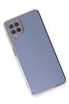 Mey İthalat®  Samsung Galaxy A22 Kılıf Volet Silikon - Mavi