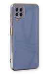 Mey İthalat®  Samsung Galaxy A22 Kılıf Volet Silikon - Mavi