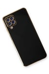 Mey İthalat®  Samsung Galaxy A22 Kılıf Volet Silikon - Siyah