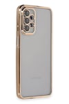 Mey İthalat®  Samsung Galaxy A23 4G Kılıf  Lensli Silikon - Gold