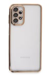 Mey İthalat®  Samsung Galaxy A23 4G Kılıf  Lensli Silikon - Gold