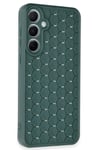 Mey İthalat®  Samsung Galaxy A25 5G Kılıf Petek Silikon Kapak - Koyu Yeşil