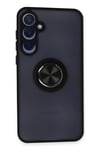 Mey İthalat®  Samsung Galaxy A25 5G Kılıf Montreal Yüzüklü Silikon Kapak - Siyah