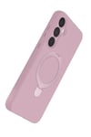 Mey İthalat®  Samsung Galaxy A25 5G Regal Magsafe Standlı Kapak - Açık Pembe