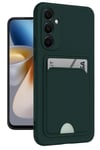 Mey İthalat®  Samsung Galaxy A26 Kılıf Kelvin Kartvizitli Silikon - Koyu Yeşil