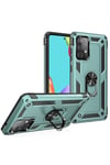 Mey İthalat®  Samsung Galaxy A33 5G Kılıf Sofya Yüzüklü Silikon Kapak - Yeşil