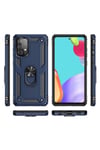 Mey İthalat®  Samsung Galaxy A33 5G Kılıf Sofya Yüzüklü Silikon Kapak - Lacivert