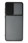 Mey İthalat®  Samsung Galaxy A33 5G Kılıf Palm Buzlu Kamera Sürgülü Silikon - Siyah