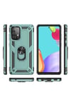 Mey İthalat®  Samsung Galaxy A33 5G Kılıf Sofya Yüzüklü Silikon Kapak - Yeşil