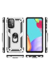 Mey İthalat®  Samsung Galaxy A33 5G Kılıf Sofya Yüzüklü Silikon Kapak - Gümüş