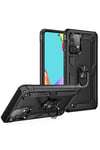 Mey İthalat®  Samsung Galaxy A33 5G Kılıf Sofya Yüzüklü Silikon Kapak - Siyah
