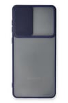 Mey İthalat®  Samsung Galaxy A33 5G Kılıf Palm Buzlu Kamera Sürgülü Silikon - Lacivert