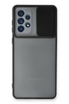 Mey İthalat®  Samsung Galaxy A33 5G Kılıf Palm Buzlu Kamera Sürgülü Silikon - Siyah