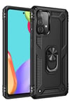 Mey İthalat®  Samsung Galaxy A33 5G Kılıf Sofya Yüzüklü Silikon Kapak - Siyah