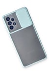 Mey İthalat®  Samsung Galaxy A33 5G Kılıf Palm Buzlu Kamera Sürgülü Silikon - Turkuaz