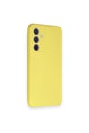Mey İthalat®  Samsung Galaxy A34 5G Kılıf Nano içi Kadife Silikon - Sarı