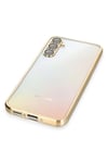 Mey İthalat®  Samsung Galaxy A34 5G Kılıf  Lensli Silikon - Gold