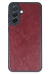 Mey İthalat®  Samsung Galaxy A35 5G Kılıf Aras Deri Kapak - Bordo