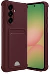 Mey İthalat®  Samsung Galaxy A36 Kılıf Kelvin Kartvizitli Silikon - Bordo