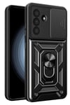 Mey İthalat®  Samsung Galaxy A37 5G Pars Lens Yüzüklü Silikon - Siyah