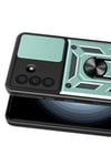Mey İthalat®  Samsung Galaxy A37 5G Pars Lens Yüzüklü Silikon - Yeşil