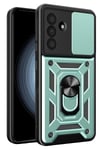 Mey İthalat®  Samsung Galaxy A37 5G Pars Lens Yüzüklü Silikon - Yeşil