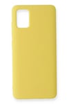 Mey İthalat®  Samsung Galaxy A51 Kılıf Nano içi Kadife Silikon - Sarı