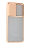 Mey İthalat®  Samsung Galaxy A52 Kılıf Palm Buzlu Kamera Sürgülü Silikon - Pembe