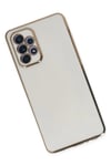 Mey İthalat®  Samsung Galaxy A52 Kılıf Volet Silikon - Beyaz