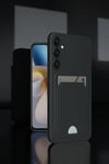 Mey İthalat®  Samsung Galaxy A55 5G Kılıf Kelvin Kartvizitli Silikon - Siyah