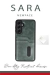 Mey İthalat®  Samsung Galaxy A55 5G Kılıf Sara Kartvizitli Deri Kılıf - Taba