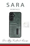 Mey İthalat®  Samsung Galaxy A55 5G Kılıf Sara Kartvizitli Deri Kılıf - Taba