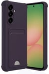 Mey İthalat®  Samsung Galaxy A56 Kılıf Kelvin Kartvizitli Silikon - Derin Mor