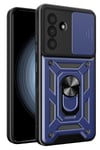 Mey İthalat®  Samsung Galaxy A57 5G Pars Lens Yüzüklü Silikon - Lacivert