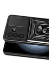 Mey İthalat®  Samsung Galaxy A57 5G Pars Lens Yüzüklü Silikon - Siyah