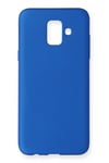 Mey İthalat®  Samsung Galaxy A6 2018 Kılıf First Silikon - Mavi