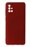 Mey İthalat®  Samsung Galaxy A71 Kılıf First Silikon - Bordo