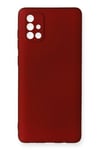Mey İthalat®  Samsung Galaxy A71 Kılıf First Silikon - Bordo