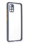 Mey İthalat®  Samsung Galaxy A71 Kılıf Miami Şeffaf Silikon - Gri