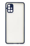 Mey İthalat®  Samsung Galaxy A71 Kılıf Montreal Silikon Kapak - Lacivert