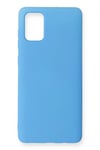 Mey İthalat®  Samsung Galaxy A71 Kılıf Nano içi Kadife Silikon - Mavi