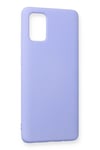 Mey İthalat®  Samsung Galaxy A71 Kılıf Nano içi Kadife Silikon - Lila