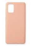 Mey İthalat®  Samsung Galaxy A71 Kılıf Nano içi Kadife Silikon - Pudra
