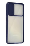 Mey İthalat®  Samsung Galaxy A71 Kılıf Palm Buzlu Kamera Sürgülü Silikon - Lacivert