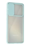 Mey İthalat®  Samsung Galaxy A71 Kılıf Palm Buzlu Kamera Sürgülü Silikon - Turkuaz