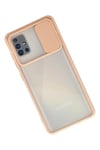 Mey İthalat®  Samsung Galaxy A71 Kılıf Palm Buzlu Kamera Sürgülü Silikon - Pembe