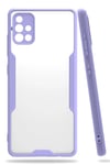 Mey İthalat®  Samsung Galaxy A71 Kılıf Platin Silikon - Lila